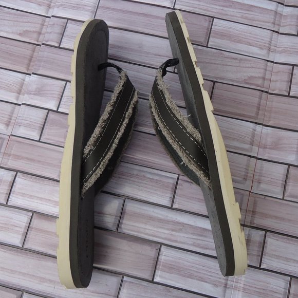 XL(12-13). Chaps Performance Thong Flip-Flop Casual Beach Sandal Canvas Frayed. main image 15